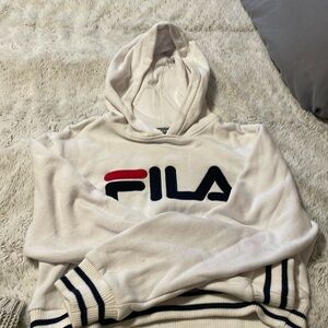 Fila xtra small crop top hoodie